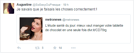 Je savais que je faisais les choses correctement ! 