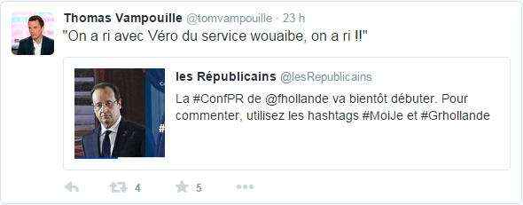 On a ri avec Véro du service wouaibe, on a ri !!"