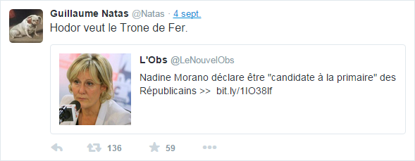 Hodor veut le Trone de Fer. 