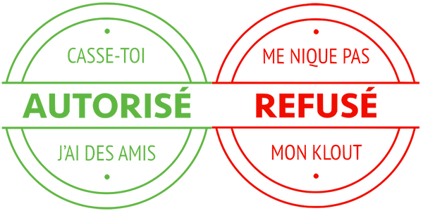 Tampons autorisé refusé