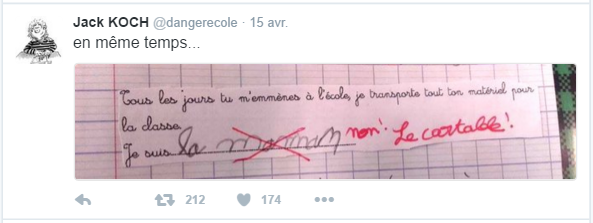 Jack KOCH ‏@dangerecole  15 avr. en même temps...