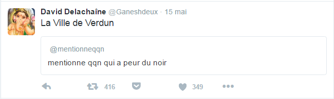 David Delachaîne ‏@Ganeshdeux  15 mai David Delachaîne a retweeté ️ La Ville de Verdun