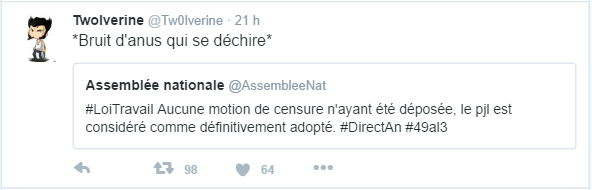 *Bruit d'anus qui se déchire*