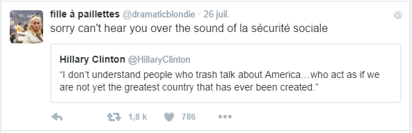 sorry can't hear you over the sound of la sécurité sociale