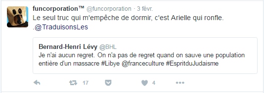 Le seul truc qui m'empêche de dormir, c'est Arielle qui ronfle. .@TraduisonsLes