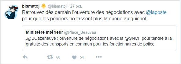 Retrouvez dès demain l'ouverture des négociations avec @laposte pour que les policiers ne fassent plus la queue au guichet.