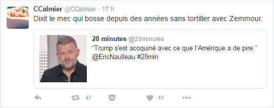 Dixit le mec qui bosse depuis des années sans tortiller avec Zemmour.