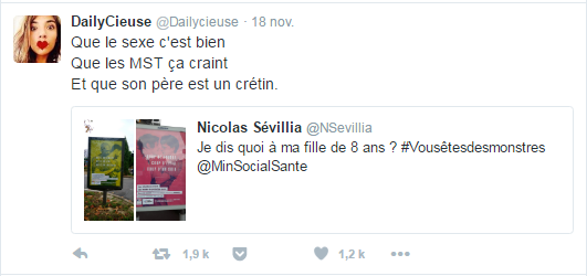 Que le sexe c'est bien Que les MST ça craint Et que son père est un crétin.